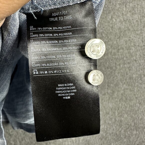 Volcom Shirt Mens Large Modern Fit Short Sleeve Button Up Chest Pocket Casual - Picture 4 of 10